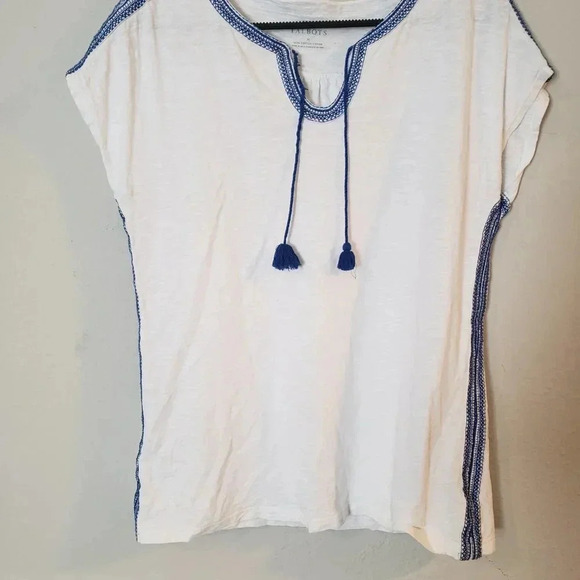 Talbots White Boho Top - Picture 2 of 7